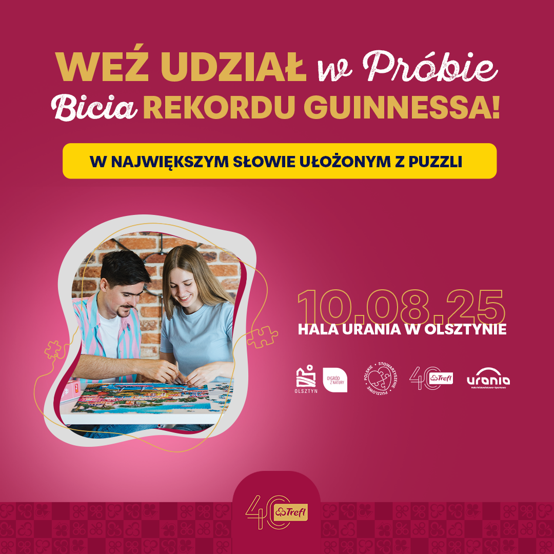 Próba bicia Rekordu Guinnessa w największym słowie ułożonym z puzzli 2025